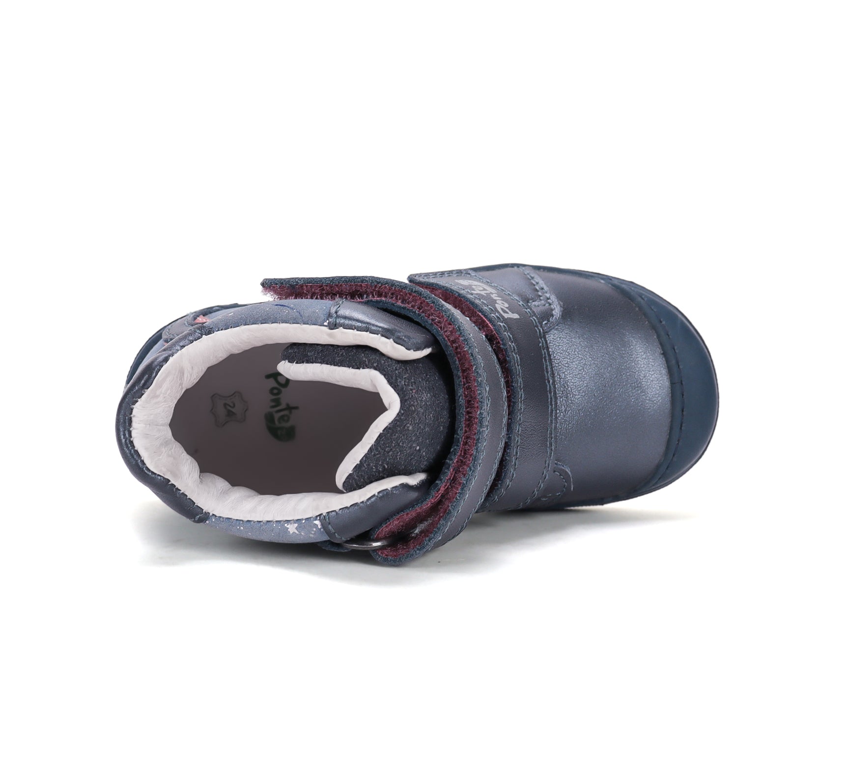 D.D.Step pantofi fete Ponte20 supinati 22-27 Cobalt cu inimioare