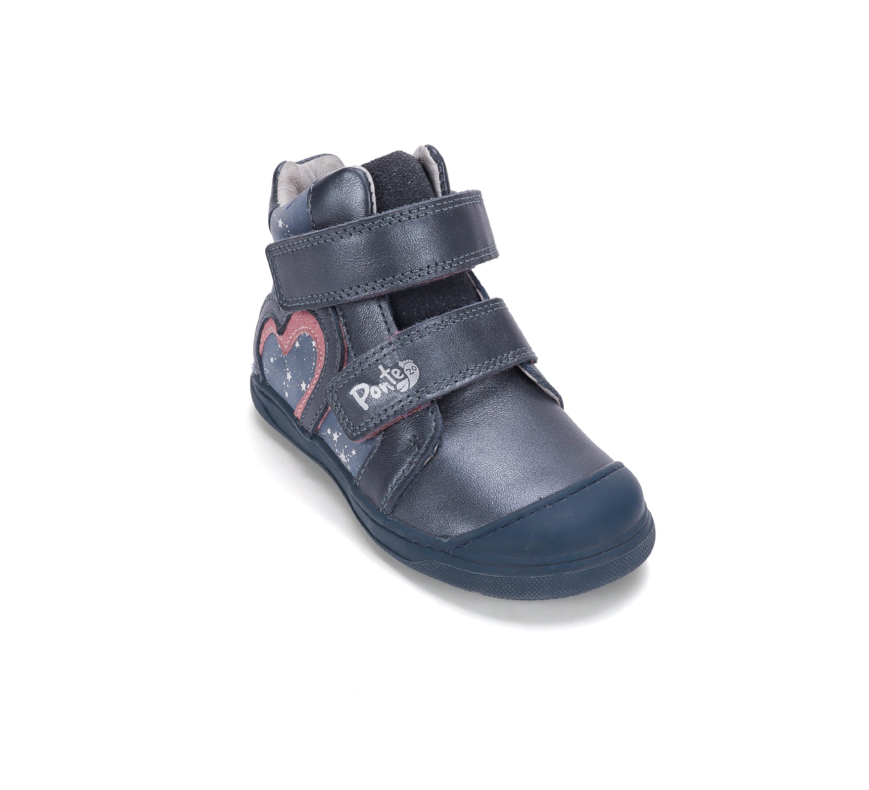 D.D.Step pantofi fete Ponte20 supinati 22-27 Cobalt cu inimioare