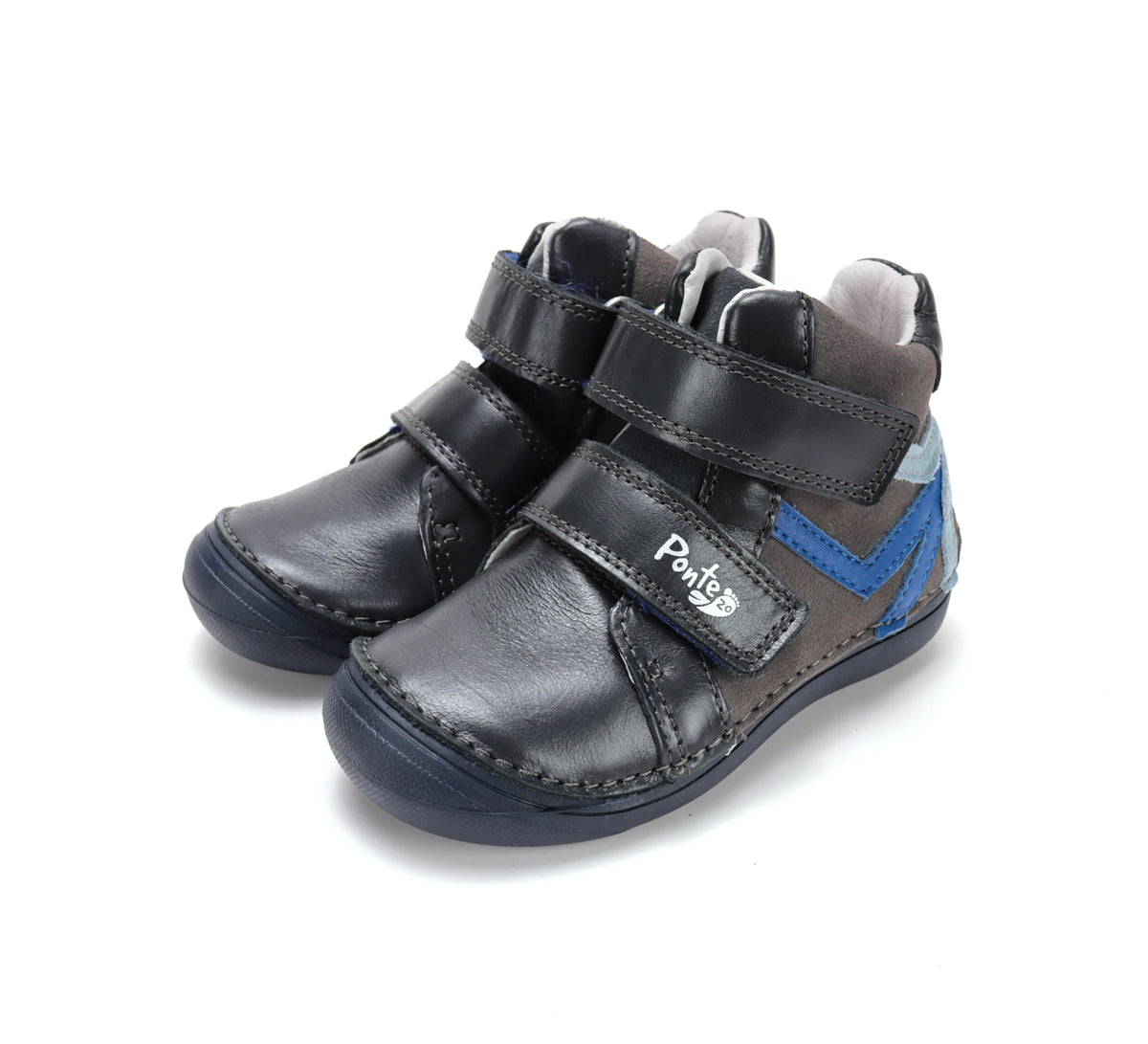 D.D.Step pantofi baieti Ponte20 supinati 30-35 Marine grey cu albastru