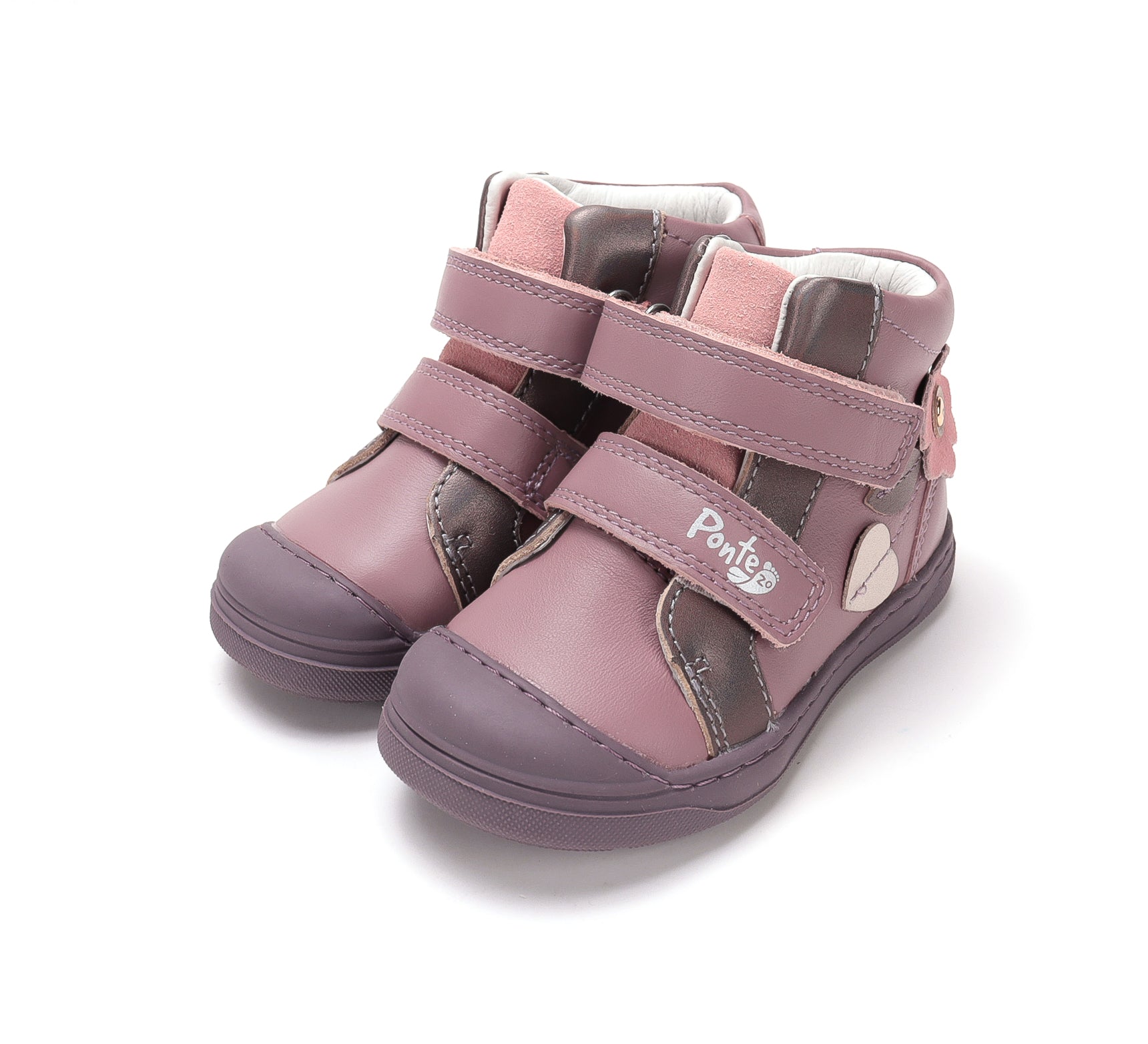 D.D.Step pantofi fete Ponte20 supinati 22-33 Lila cu floricele Imagine principală a produsului