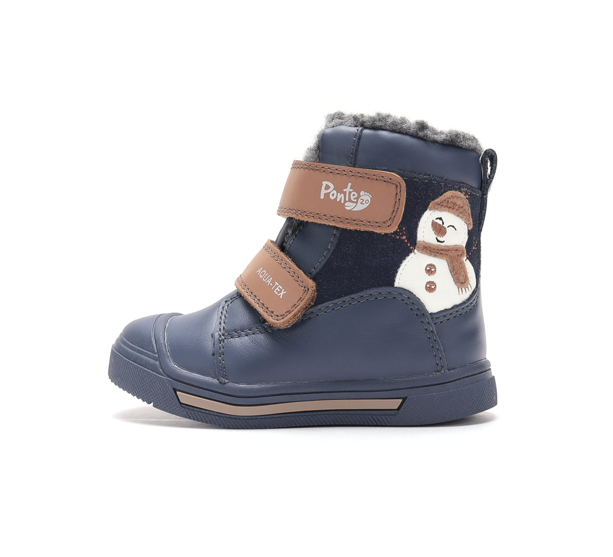 D.D.Step ghete baieti imblanite Ponte20 supinati Aqua-Tex 22-27 Royal Blue cu om de zapada