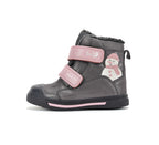 D.D.Step ghete fete imblanite Ponte20 supinati Aqua-Tex 22-27 Metallic Grey cu om de zapada