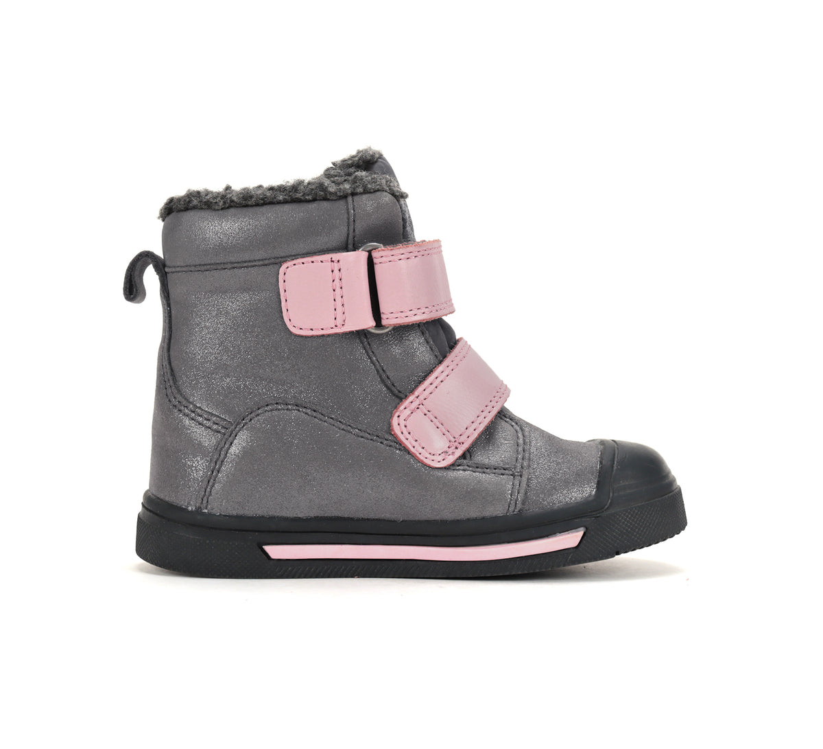 D.D.Step ghete fete imblanite Ponte20 supinati Aqua-Tex 22-27 Metallic Grey cu om de zapada