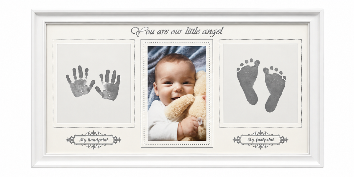 Gedeon rama foto cu kit amprenta tus pentru bebelusi 0m+ White Imagine principală a produsului