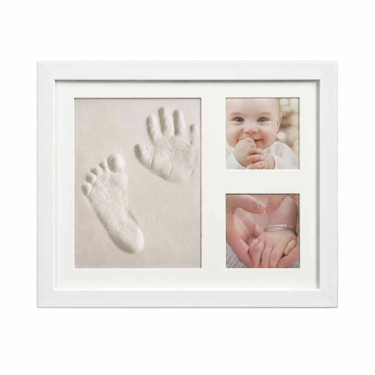 Gedeon rama foto cu kit amprenta mulaj pentru bebelusi 0m+ White