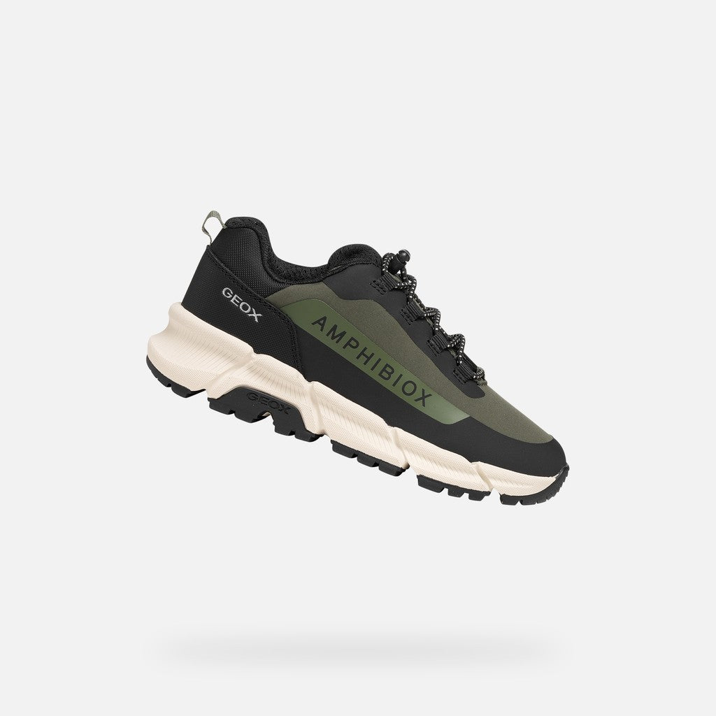 Geox pantofi baieti Flexyper Plus AmphibioxTEX Waterproof 28-38 Military/Black