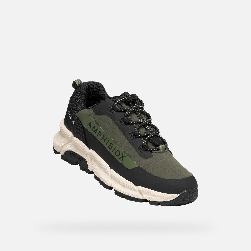 Geox pantofi baieti Flexyper Plus AmphibioxTEX Waterproof 28-38 Military/Black