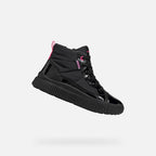 Geox Respira pantofi sport fete captusiti Laquinny Amphibiox Waterproof 28-39 Black/Fluo Fuchsia