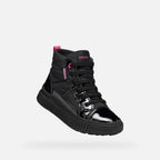 Geox Respira pantofi sport fete captusiti Laquinny Amphibiox Waterproof 28-39 Black/Fluo Fuchsia