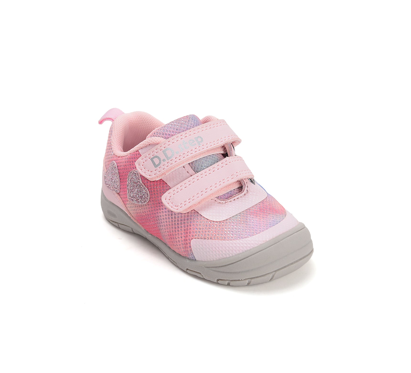 D.D.Step pantofi fete sport 20-31 Strawberry cu inimioare