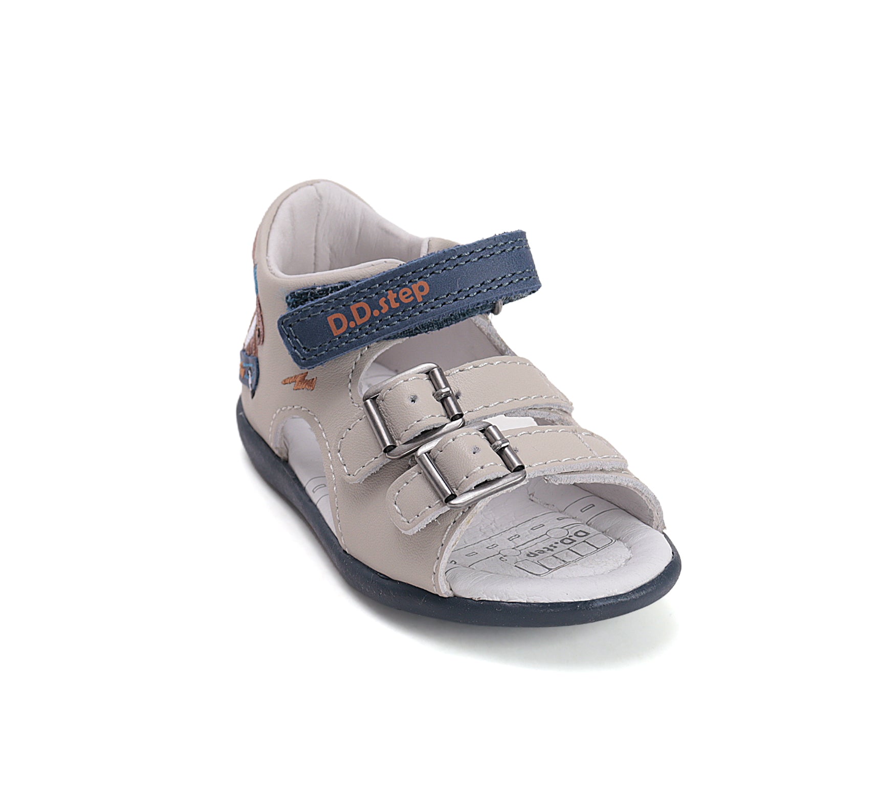 D.D.Step sandale baieti 20-25 Dove Grey cu catel