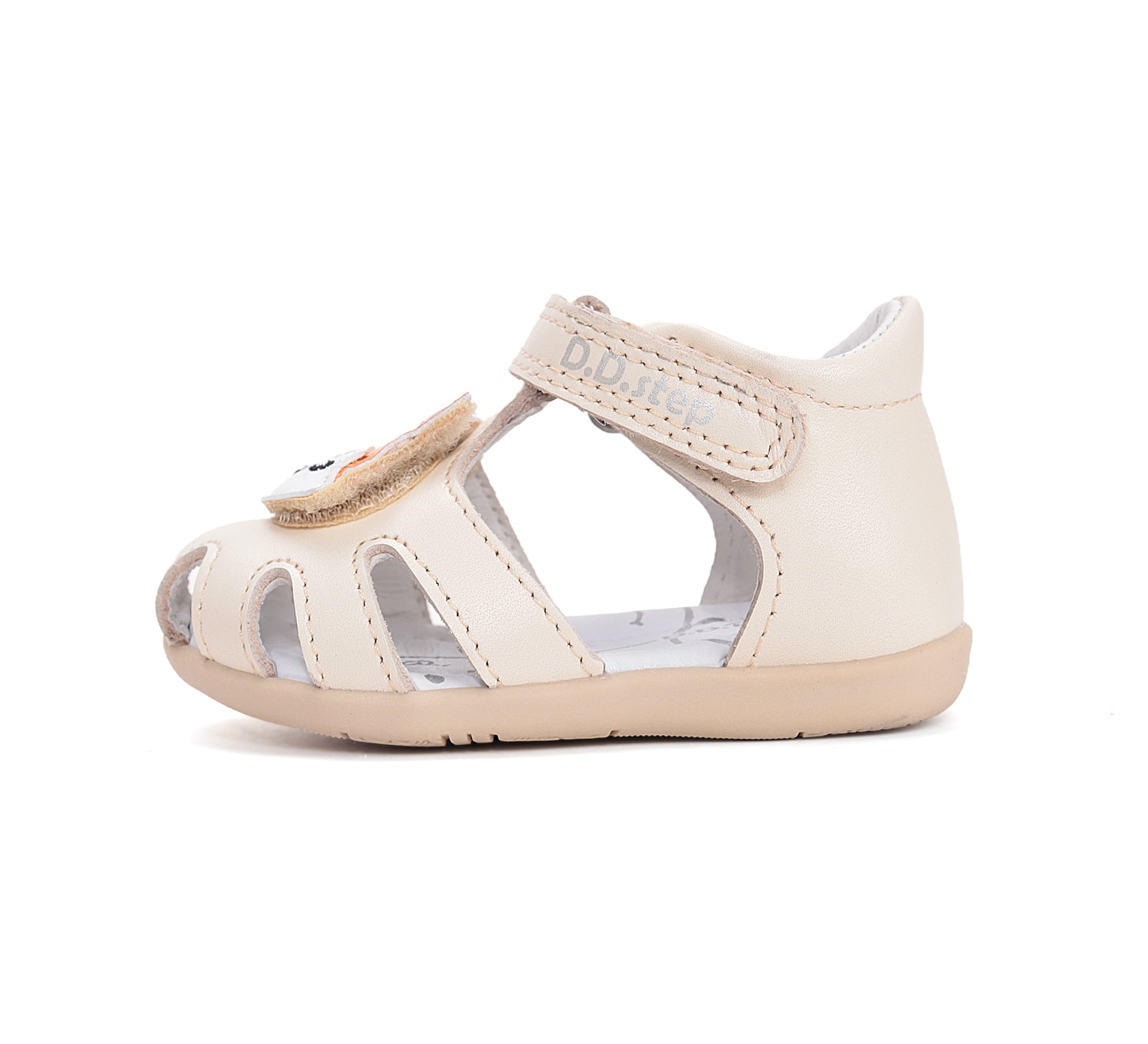 D.D.Step sandale baieti 18-25 Cream cu vulpe