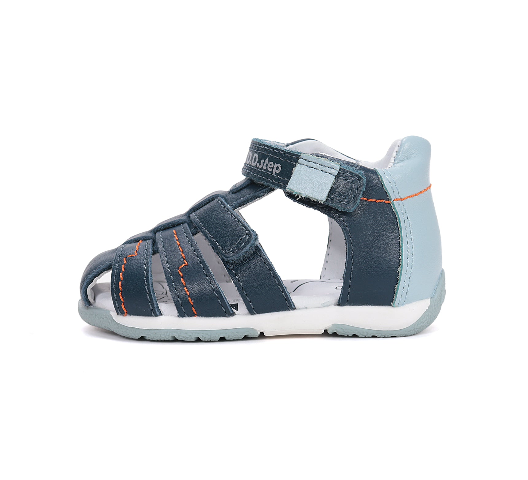 D.D.Step sandale baieti 20-25 Royal Blue cu cusaturi