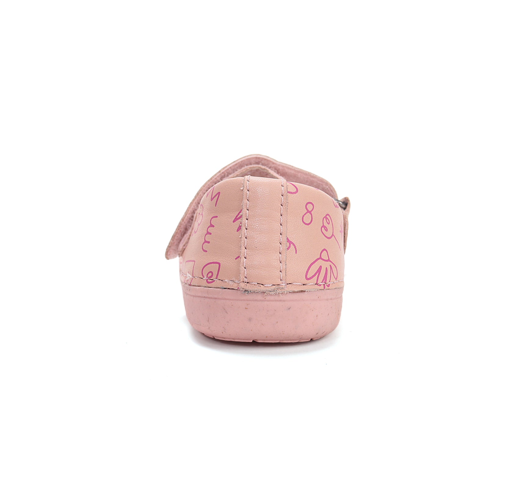 D.D.Step pantofi fete Primii pasi decupati 20-25 Rose Gold cu flori desenate