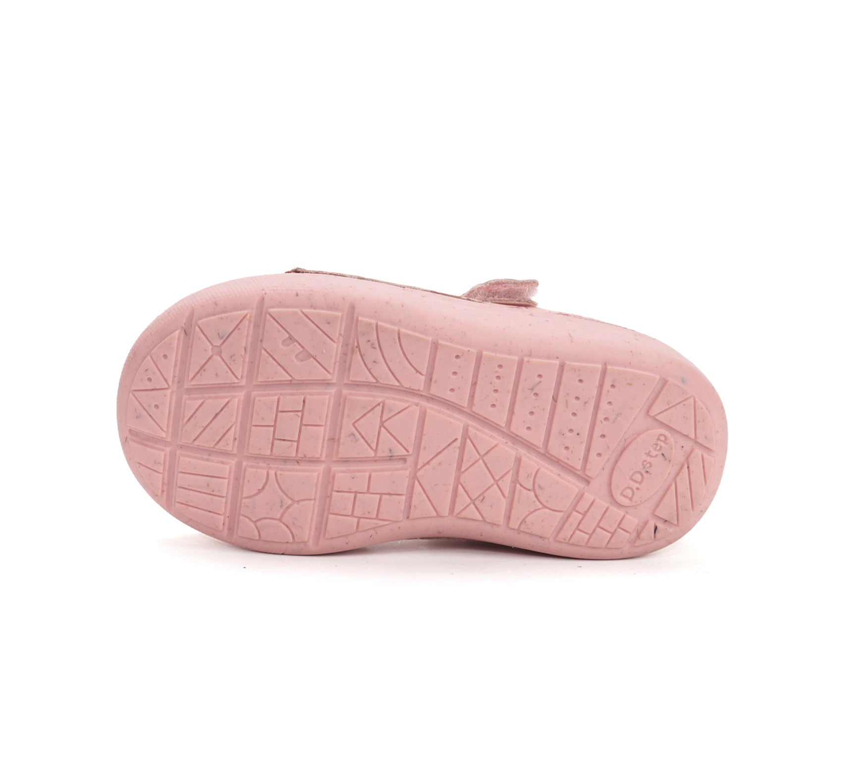 D.D.Step pantofi fete Primii pasi decupati 20-25 Rose Gold cu flori desenate
