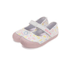 D.D.Step pantofi fete Primii pasi decupati 20-25 White cu flori desenate