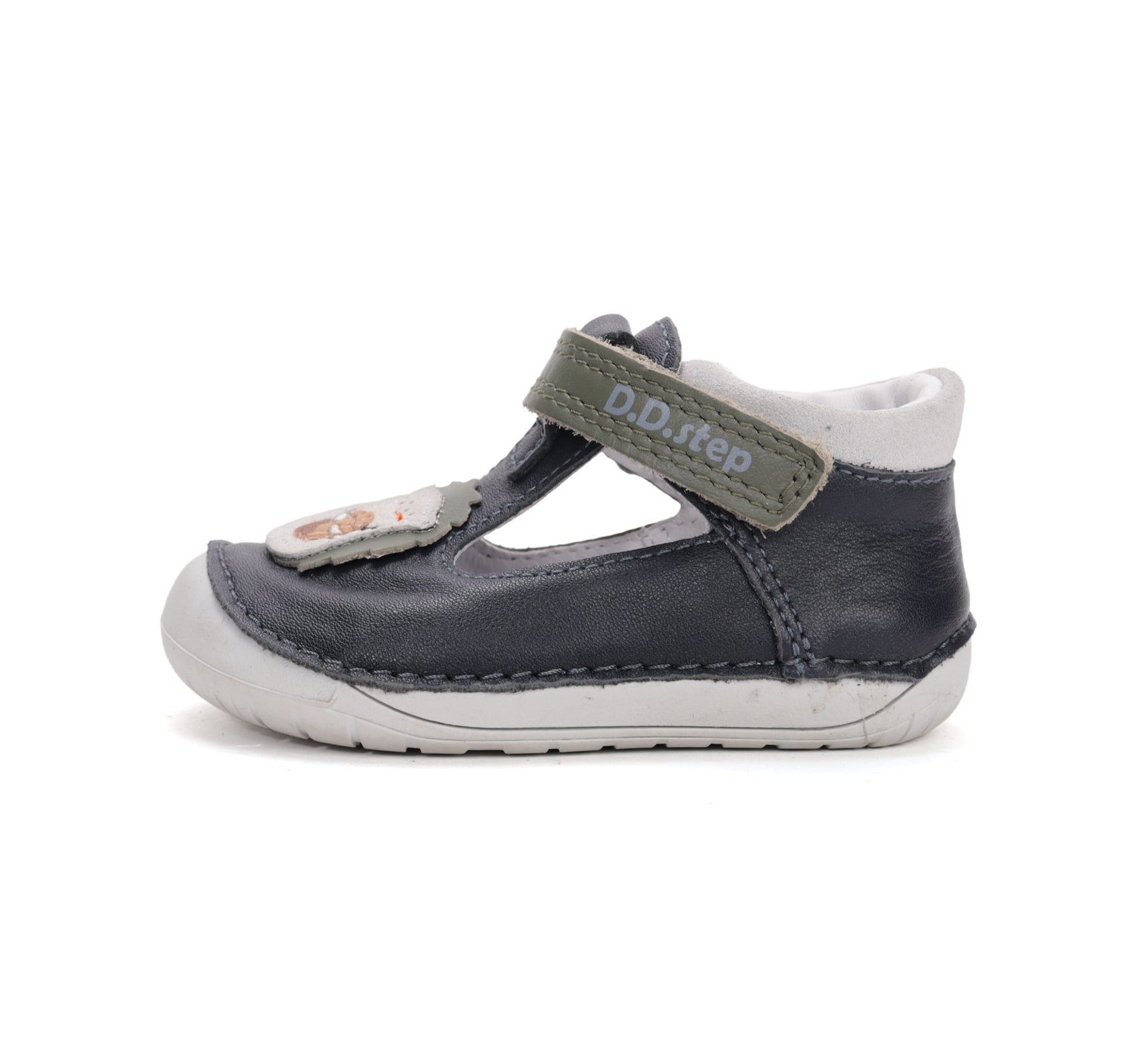 D.D.Step pantofi baieti decupati Barefoot 20-25 Royal Blue cu arici