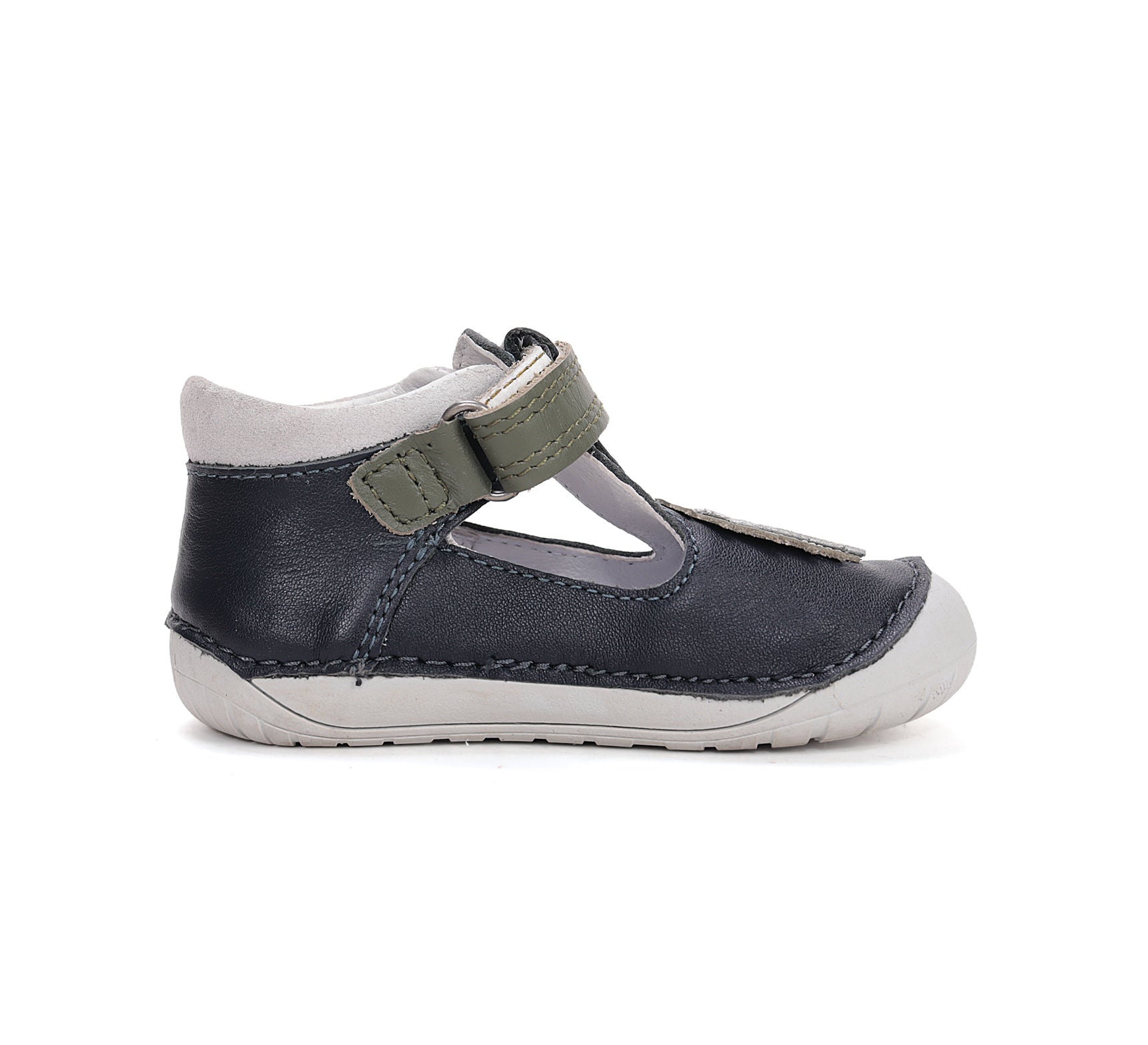 D.D.Step pantofi baieti decupati Barefoot 20-25 Royal Blue cu arici