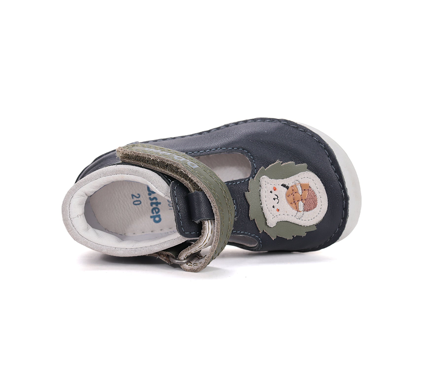D.D.Step pantofi baieti decupati Barefoot 20-25 Royal Blue cu arici