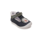 D.D.Step pantofi baieti decupati Barefoot 20-25 Royal Blue cu arici
