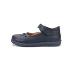 D.D.Step pantofi fete Barefoot decupati 26-37 Royal Blue cu inimioare decupate