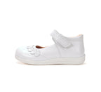 D.D.Step pantofi fete decupati 26-31 White cu inimioare aplicate