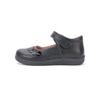 D.D.Step pantofi fete decupati 26-37 Black cu inimioare aplicate
