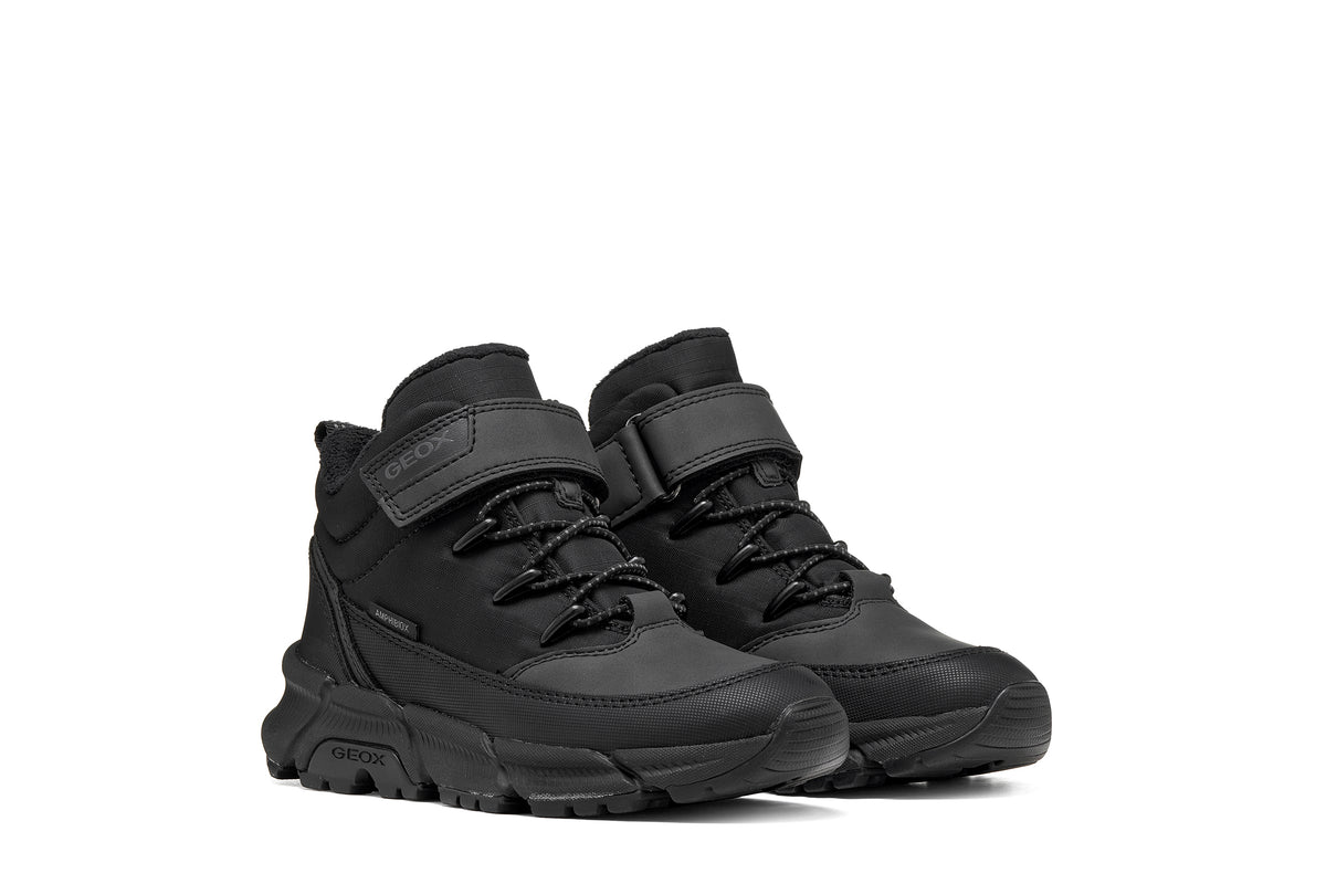 Geox ghete baieti captusite FLEXYPER PLUS AmphibioxTEX Waterproof 28-38 Black Imagine principală a produsului