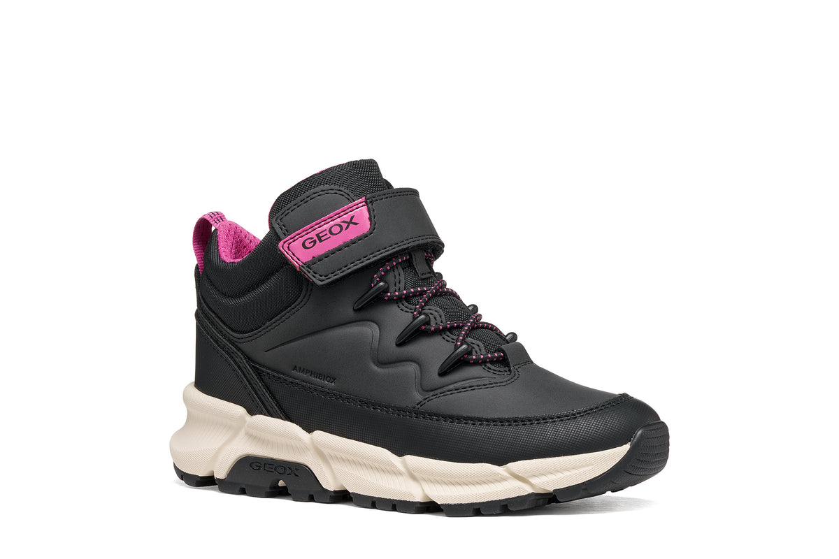 Geox ghete fete captusite FLEXYPER PLUS AmphibioxTEX Waterproof 28-36 Black&Pink Imagine principală a produsului