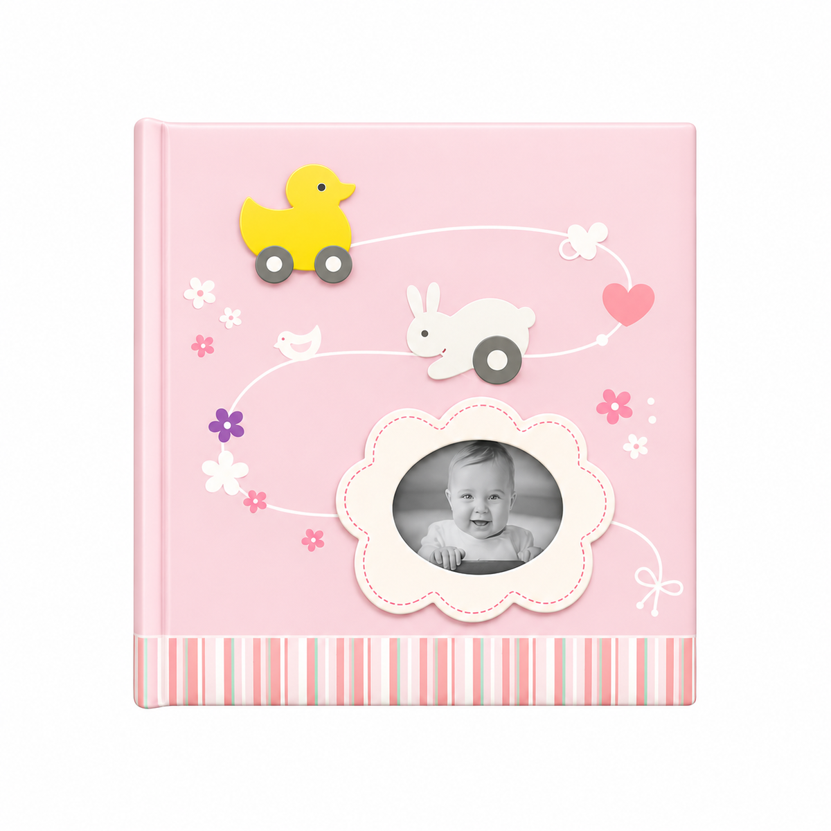 Gedeon album foto beblusi 10x15 cm pentru 200 poze 0m+ Pull Toy Roz