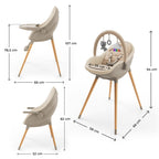 Kinderkraft scaun de masa 2in1 Fini Up 0m+ Beige