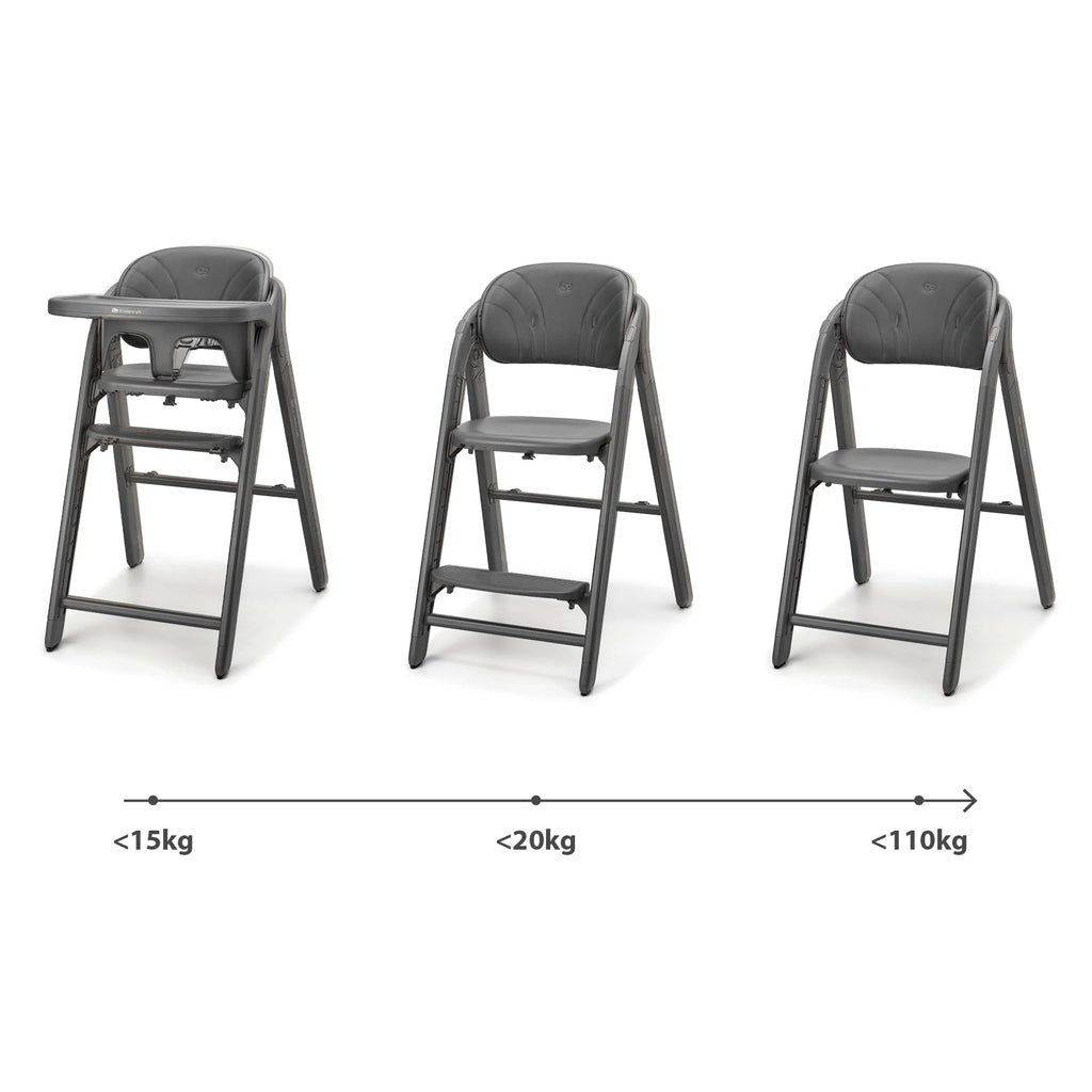 Kinderkraft scaun de masa 3in1 Tino 6m+ Grey Imagine secundară a produsului