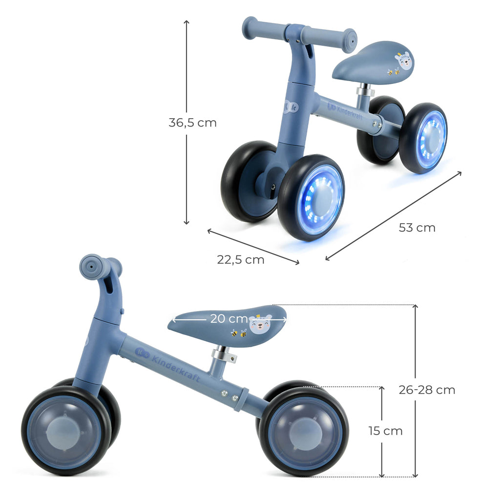 Kinderkraft bicicleta de echilibru CUTIE FLASH 12m+ Blue Imagine secundară a produsului