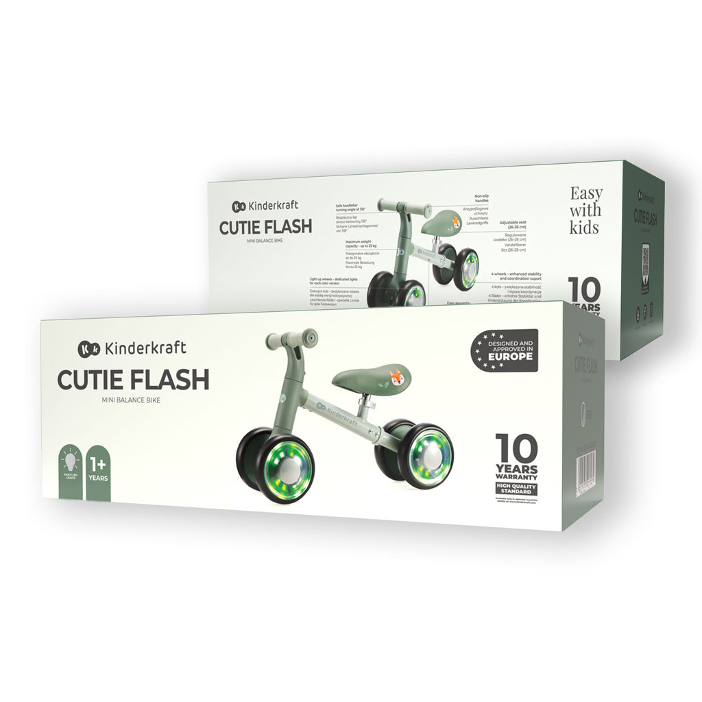 Kinderkraft bicicleta de echilibru CUTIE FLASH 12m+ Green