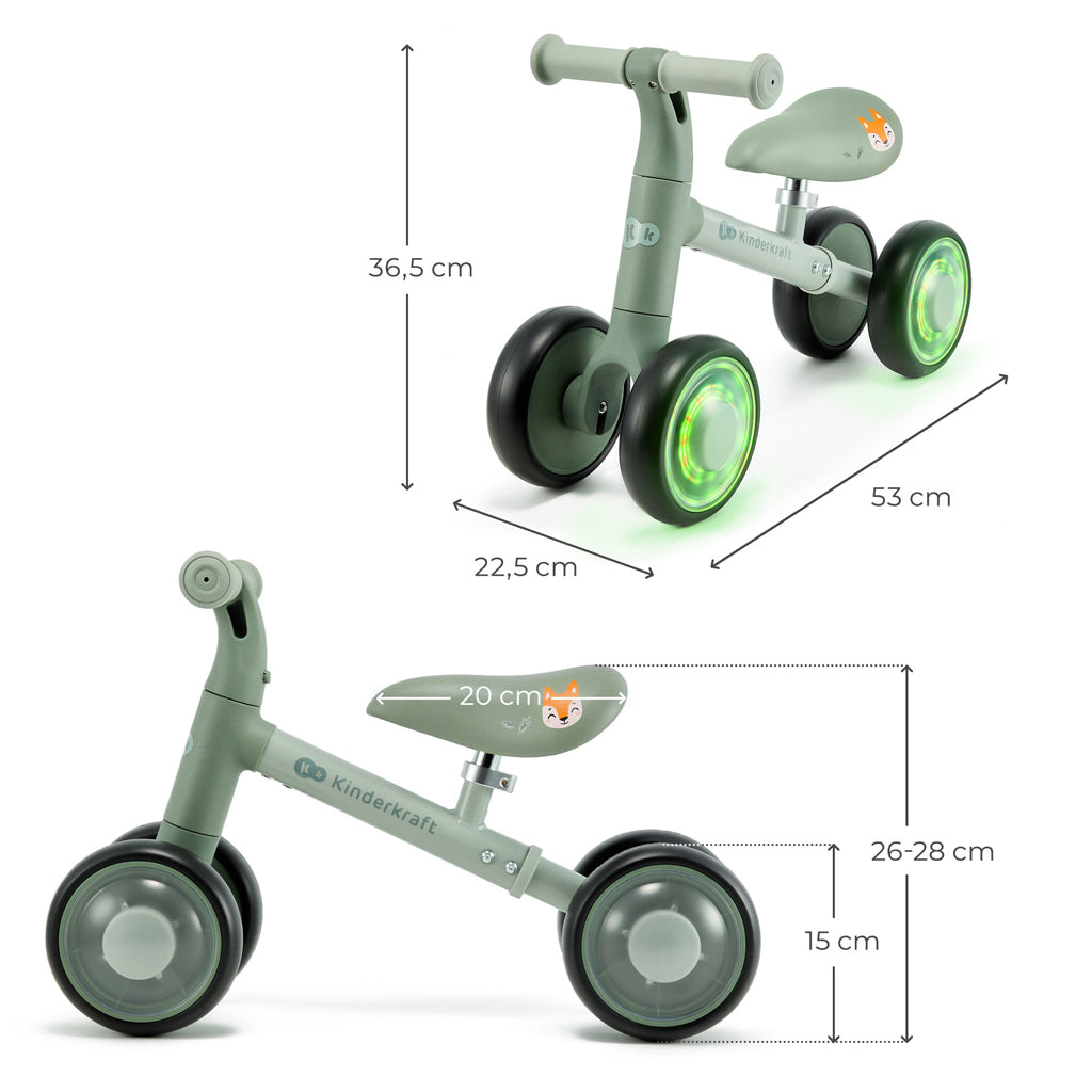 Kinderkraft bicicleta de echilibru CUTIE FLASH 12m+ Green
