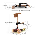 Kinderkraft trotineta si scooter 2in1  RAKET UP cu LED 12m+ Beige