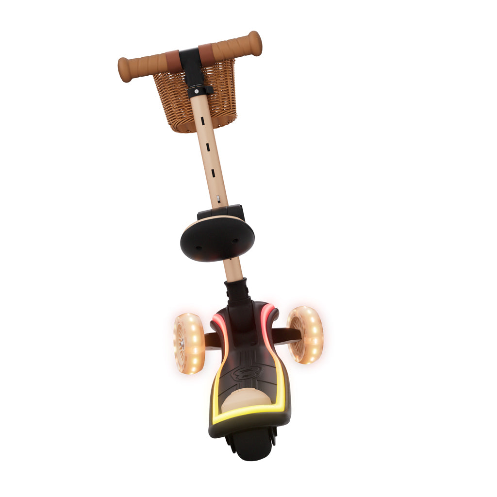 Kinderkraft trotineta si scooter 2in1  RAKET UP cu LED 12m+ Beige