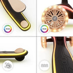 Kinderkraft trotineta si scooter 2in1  RAKET UP cu LED 12m+ Beige