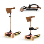 Kinderkraft trotineta si scooter 2in1  RAKET UP cu LED 12m+ Beige