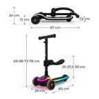 Kinderkraft trotineta si scooter 2in1  RAKET UP cu LED 12m+ Black