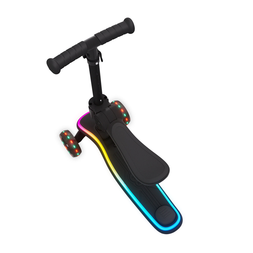 Kinderkraft trotineta si scooter 2in1  RAKET UP cu LED 12m+ Black
