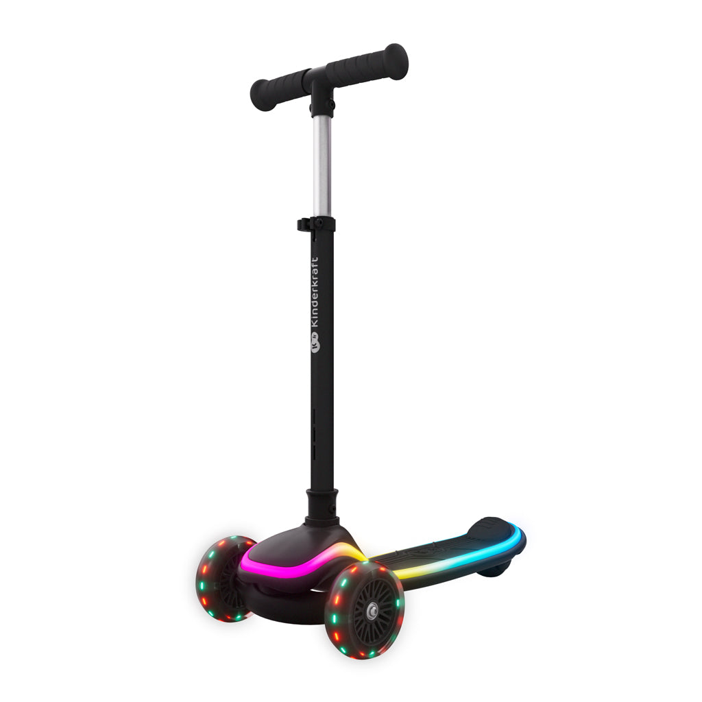 Kinderkraft trotineta si scooter 2in1  RAKET UP cu LED 12m+ Black Imagine secundară a produsului