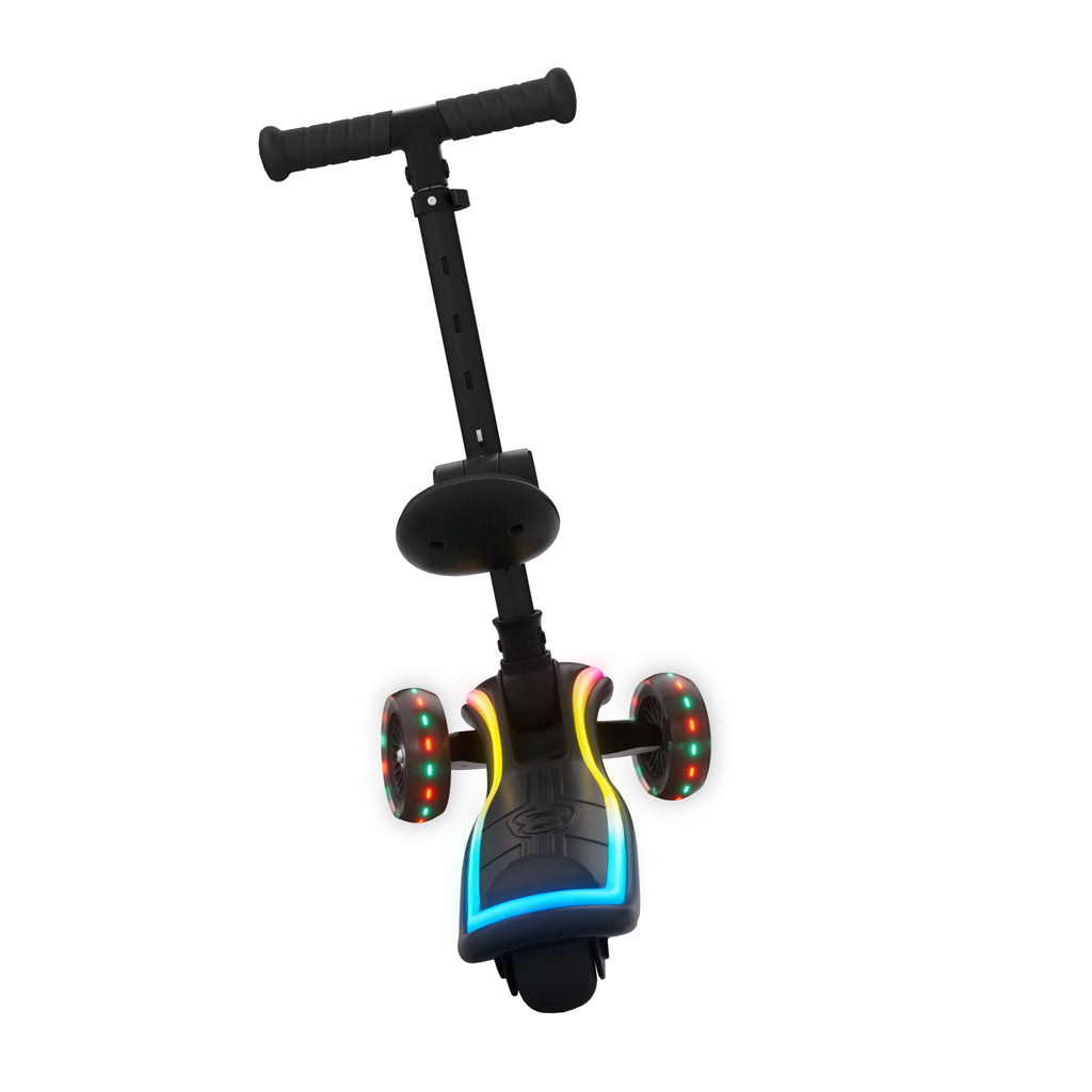 Kinderkraft trotineta si scooter 2in1  RAKET UP cu LED 12m+ Black