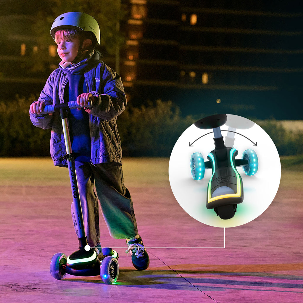 Kinderkraft trotineta si scooter 2in1  RAKET UP cu LED 12m+ Blue
