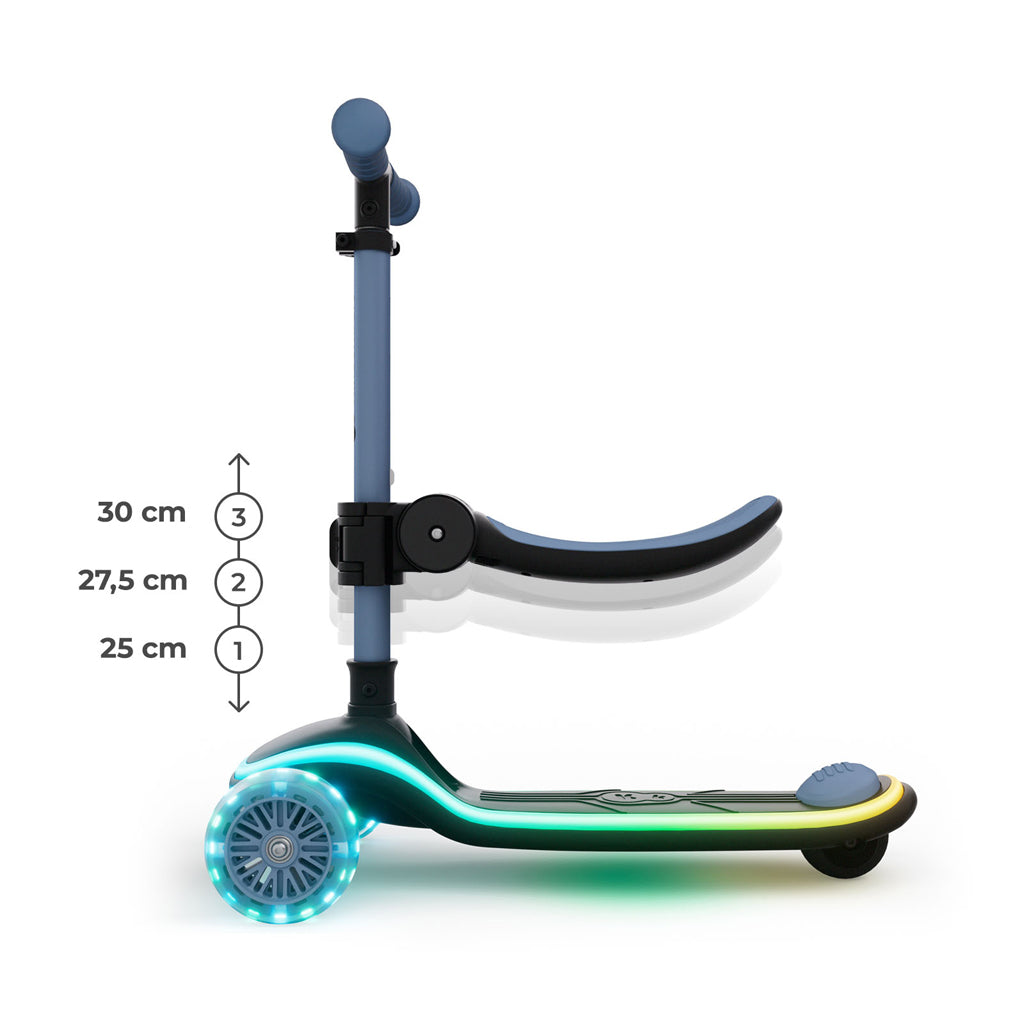 Kinderkraft trotineta si scooter 2in1  RAKET UP cu LED 12m+ Blue