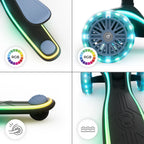 Kinderkraft trotineta si scooter 2in1  RAKET UP cu LED 12m+ Blue