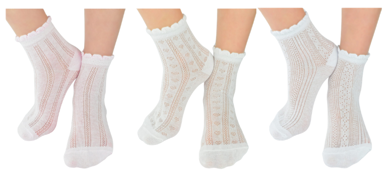 Noviti soseta fete jacquard pana la glezna 0-18 luni si 19-34 - 1 pereche