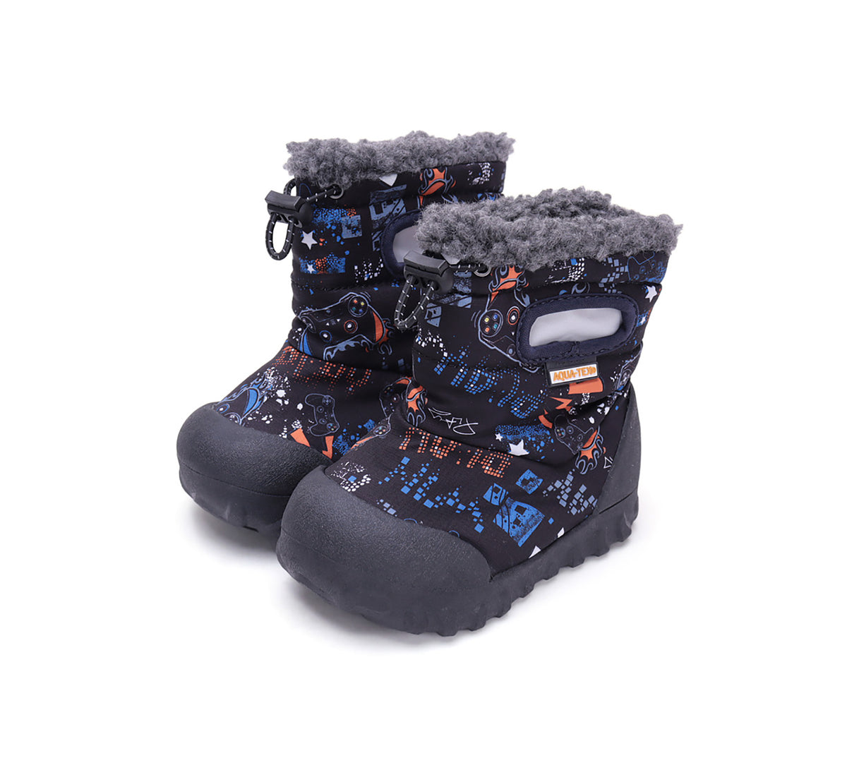 D.D.Step cizme fete Aqua-Tex imblanite 28-33 Black cu stele Imagine principală a produsului