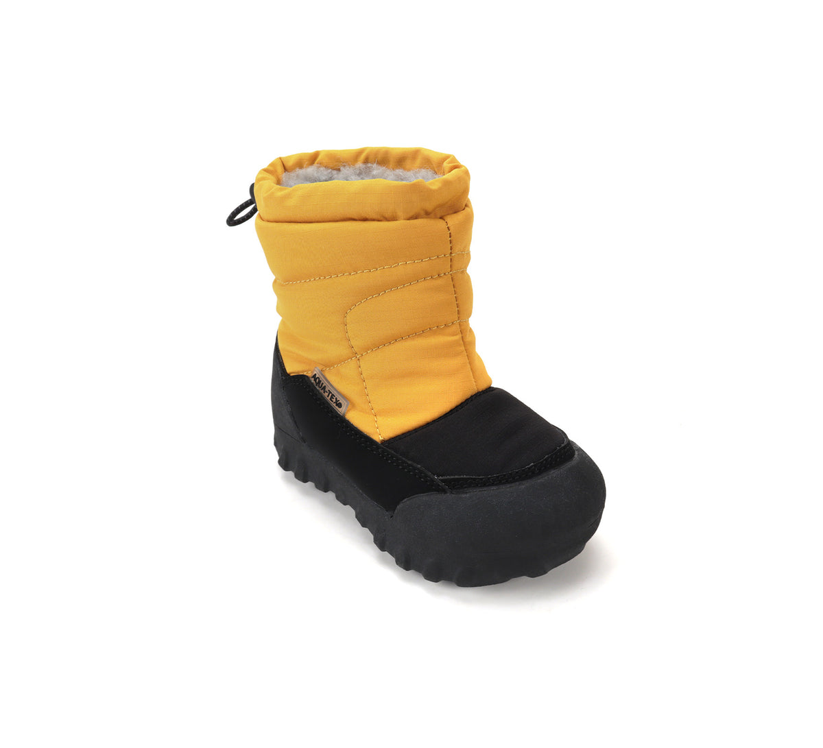 D.D.Step cizme baieti Aqua-Tex impermeabile si imblanite 22-33 Lemon cu negru