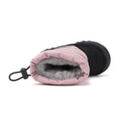 D.D.Step cizme fete Aqua-Tex impermeabile si imblanite 22-33 Baby Pink cu negru